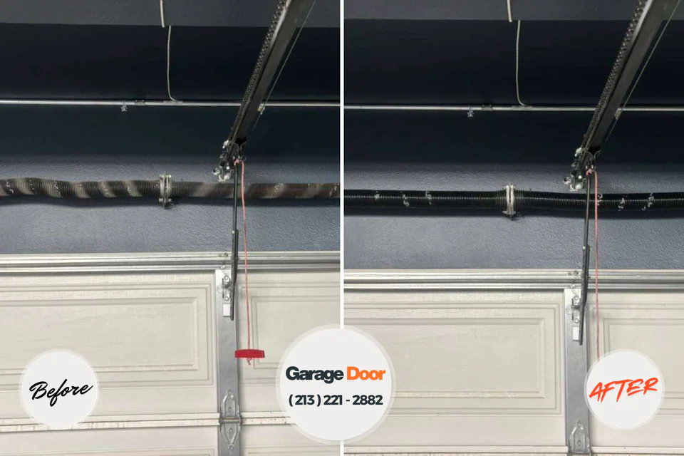 Before and after: garage door repair Beckett, NJ